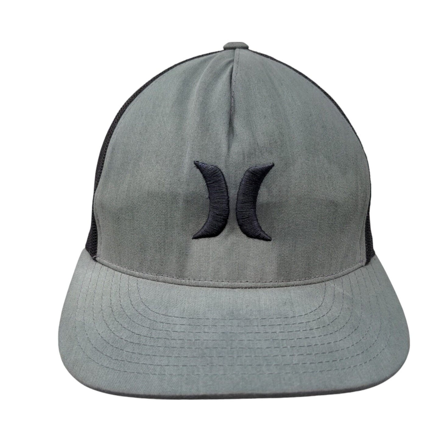 Hurley Snapback Mesh Back Trucker Hat Gray One Size Colorblock Yupoong