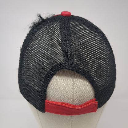 Sayulita Mexico Strapback Trucker Hat Red One Size Mesh Back Adjustable