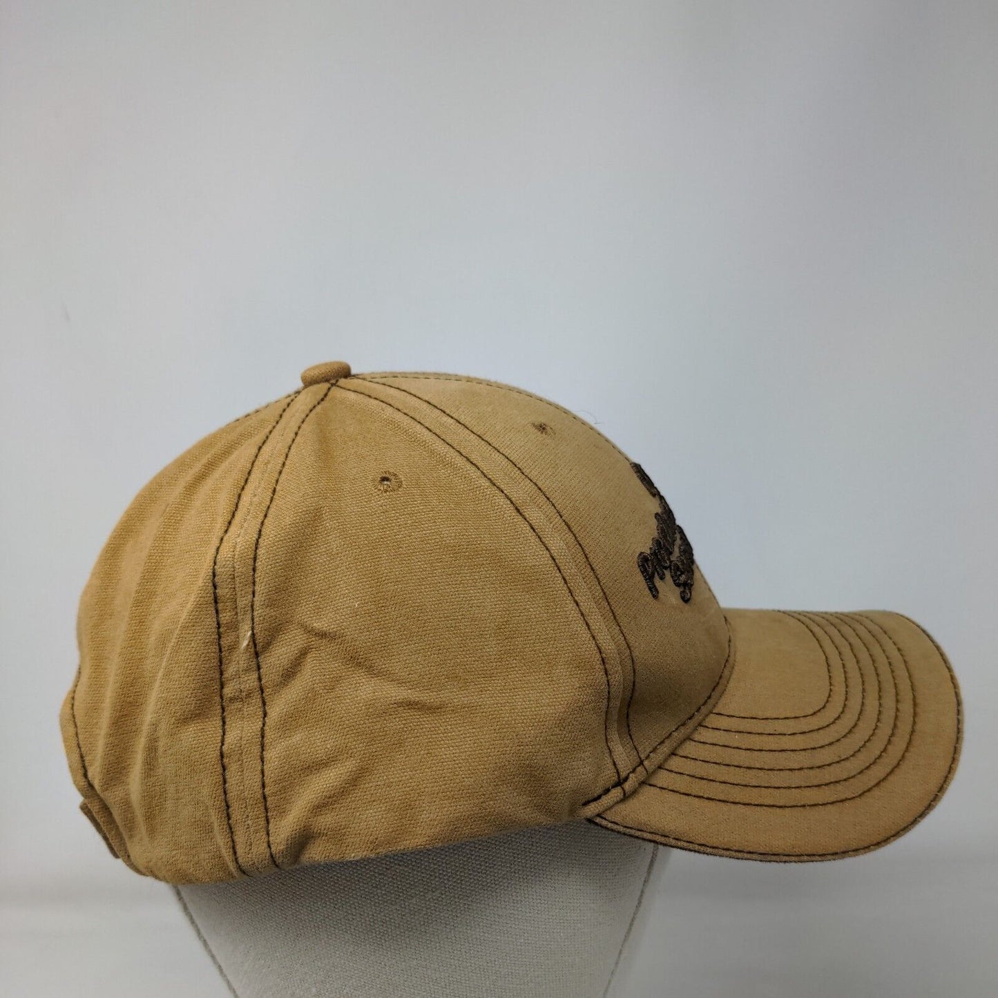 Crop Production Services Strapback Hat Tan One Size Embroidered Kimberly
