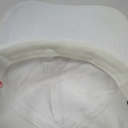 Jim Beam 5 Panel White One Size Hat Rope Slideback Organic Cotton Bourbon Logo