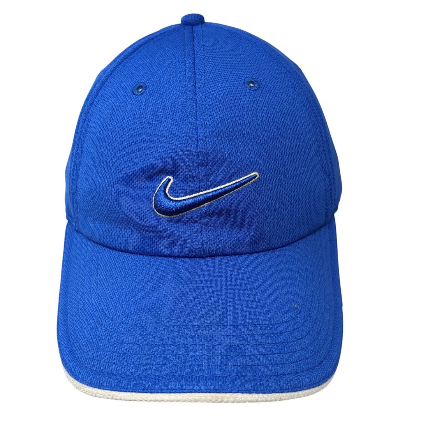 Nike Strapback Golf Hat Blue One Size Adjustable Embroidered 6 Panel Polyester