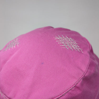 In Pink Cadet Army Cap Pink One Size Adjustable Embroidered Distressed Cotton