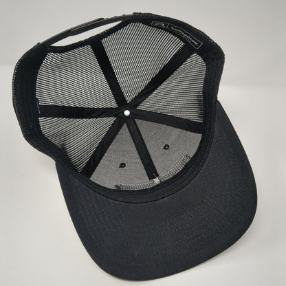 Alturas Ventures Patch Snapback Trucker Hat Black M/L Mesh Back Solid