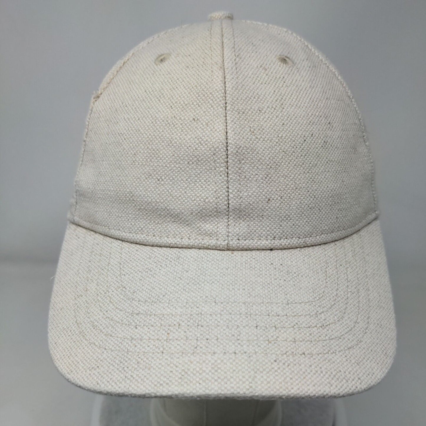 Unbranded Slideback Hat Tan One Size Adjustable Vented Holes 6 Panel Blank