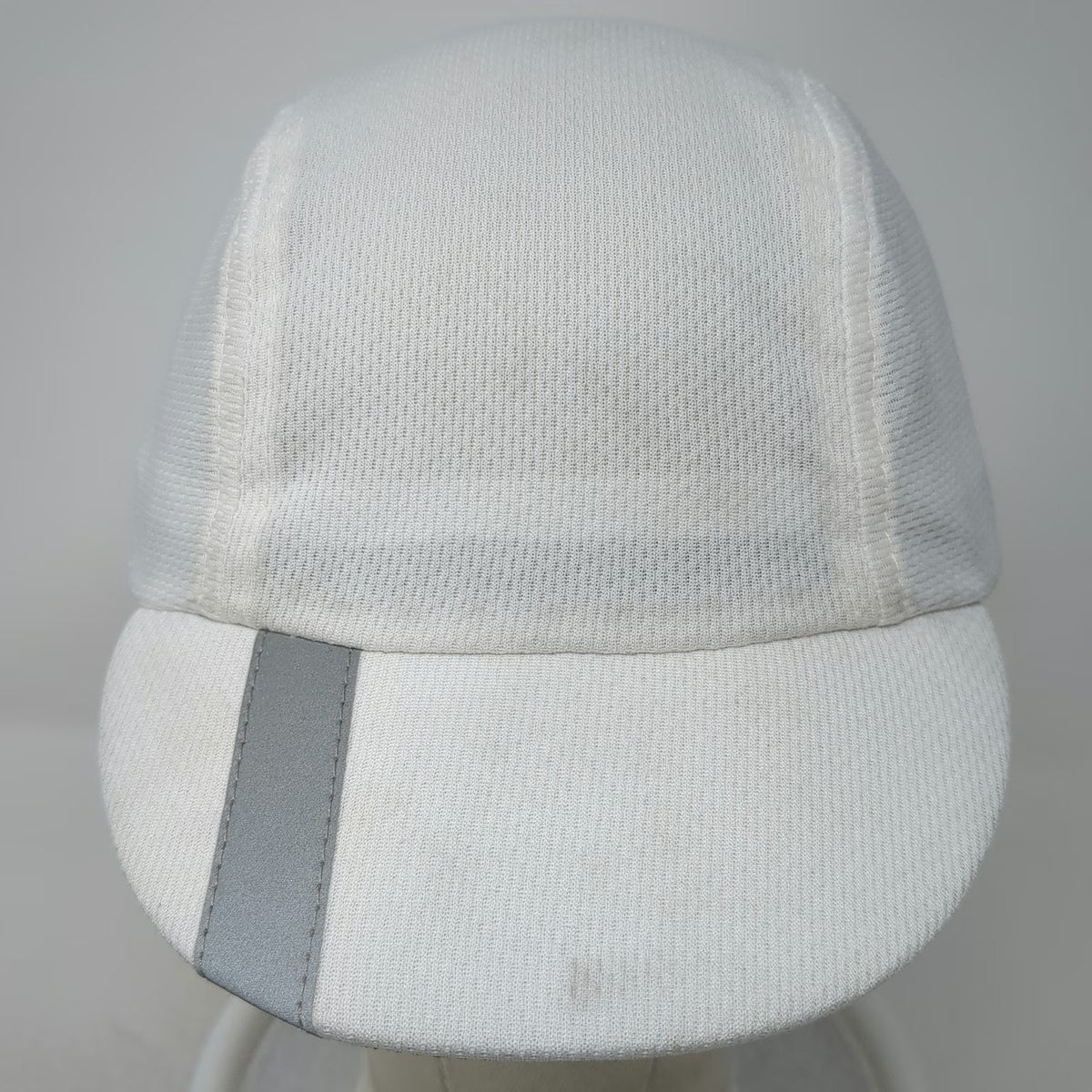 Headsweats Baseball Cap White One Size Reflective Stripe Coolmax Running Hat