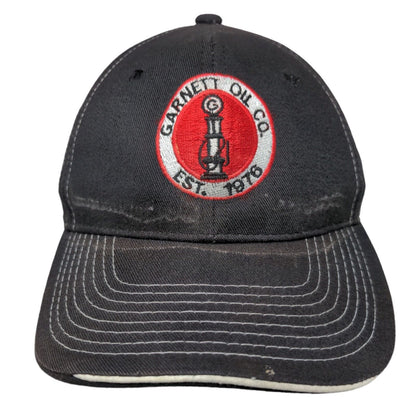 Garnett Oil Co. Strapback Hat Black OSFM Embroidered Outdoor Cap