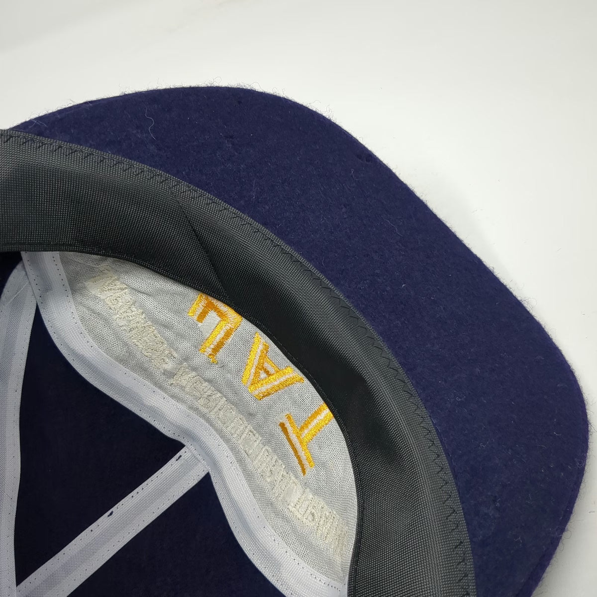 Blue Baseball Cap OS Japanese Agricultural Trainee JAT USA Wool Oak Leaf Hat