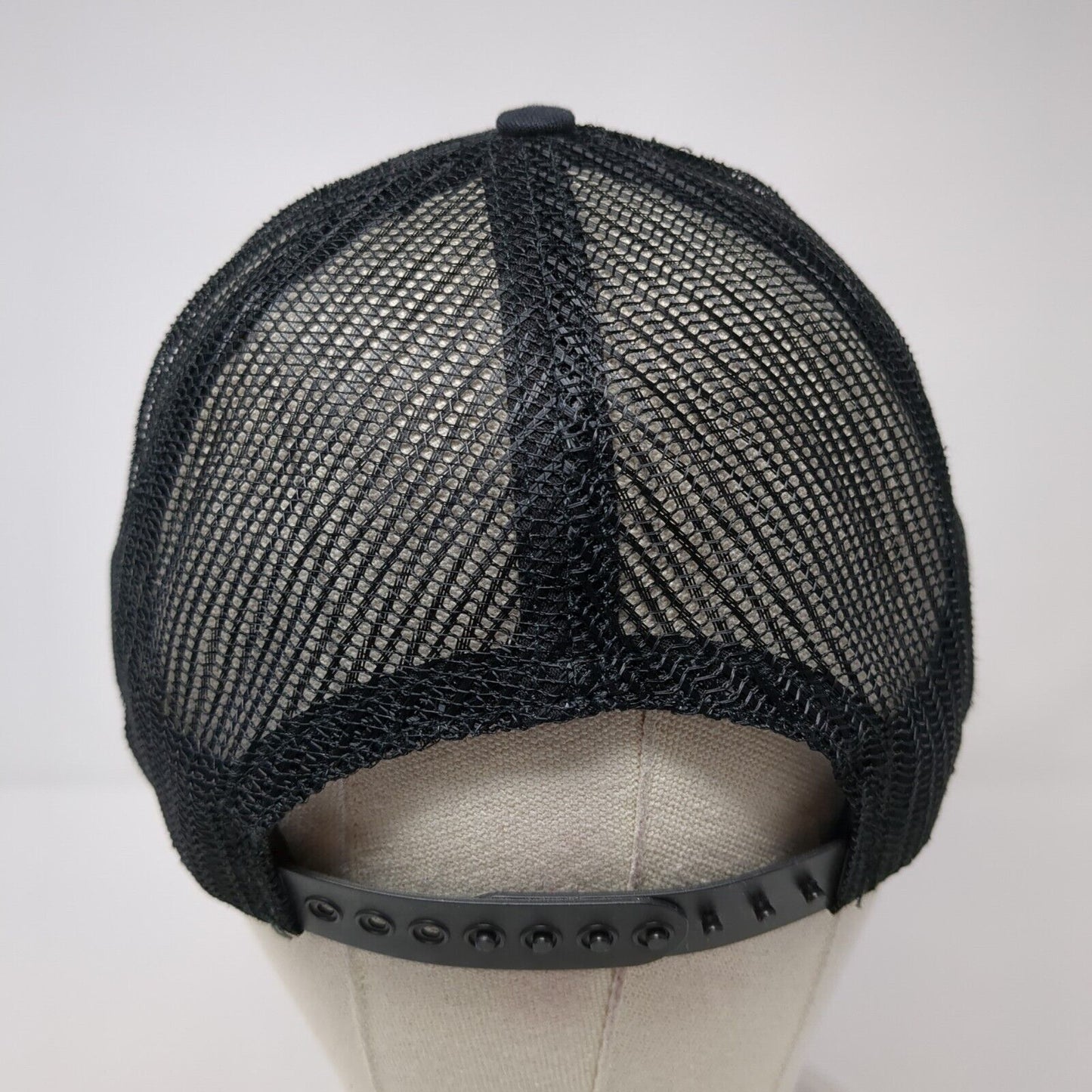 USA Flag Snapback Trucker Hat Black OS Adjustable Embroidered Mesh Classic Caps