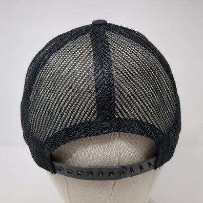 USA Flag Snapback Trucker Hat Black OS Adjustable Embroidered Mesh Classic Caps