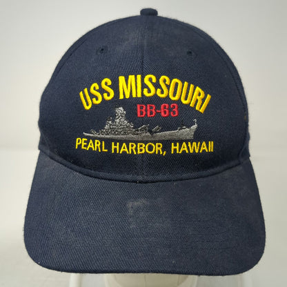 Hawaiian Headwear Snapback Blue Hat One Size USS Missouri BB-63 Pearl Harbor