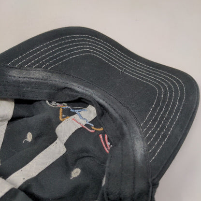 Greg Norman Strapback Hat Black OSFA Adjustable Embroidered 6 Panel