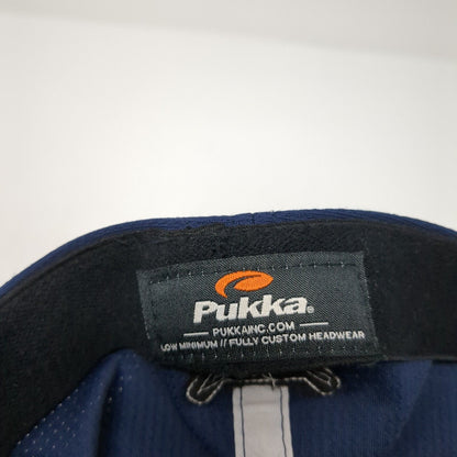 Letter G Logo Fitted Hat Blue S/M Embroidered A-Flex Stretch Pukka