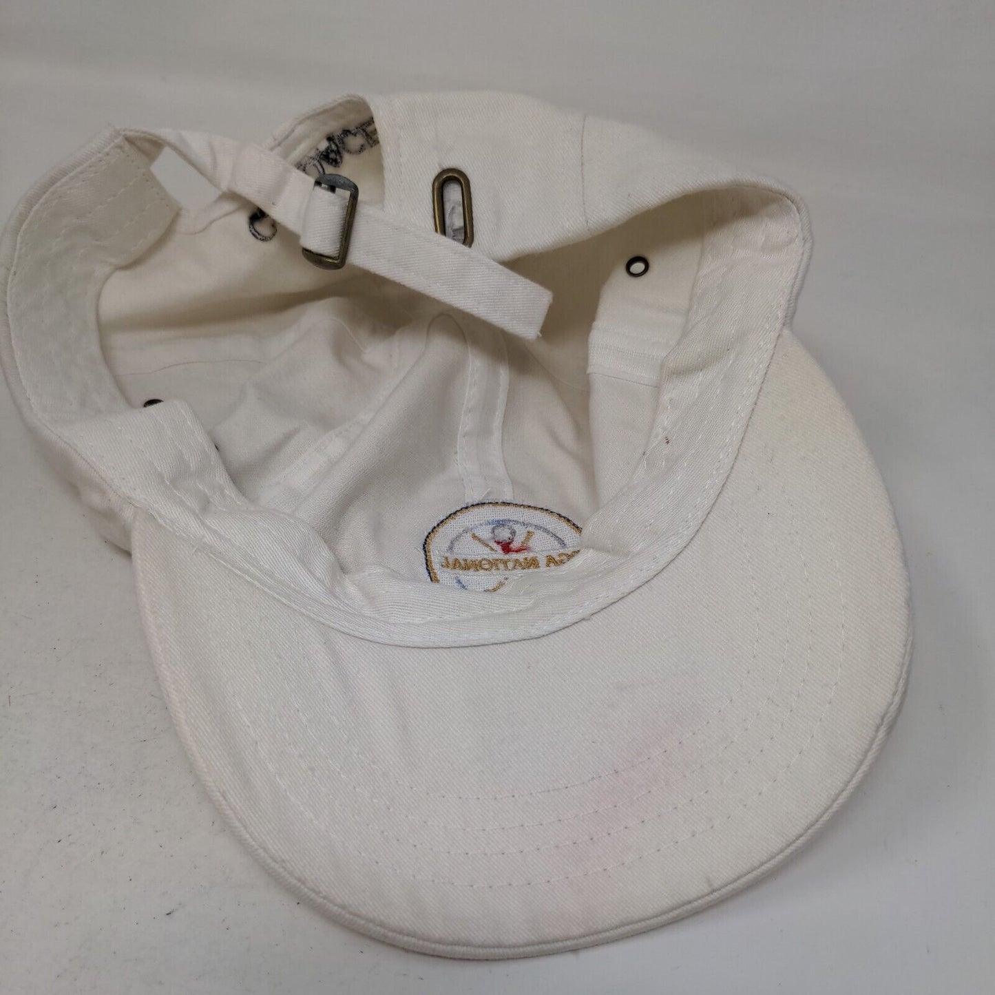 PGA National Women's Slideback Hat Cream Embroidered Logo Candace