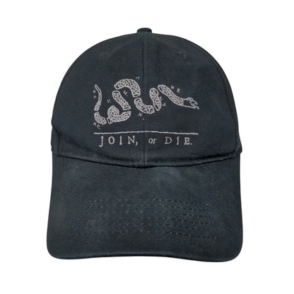 Join Or Die Strapback Hat Black OSFA Adjustable Embroidered 6 Panel Rothco
