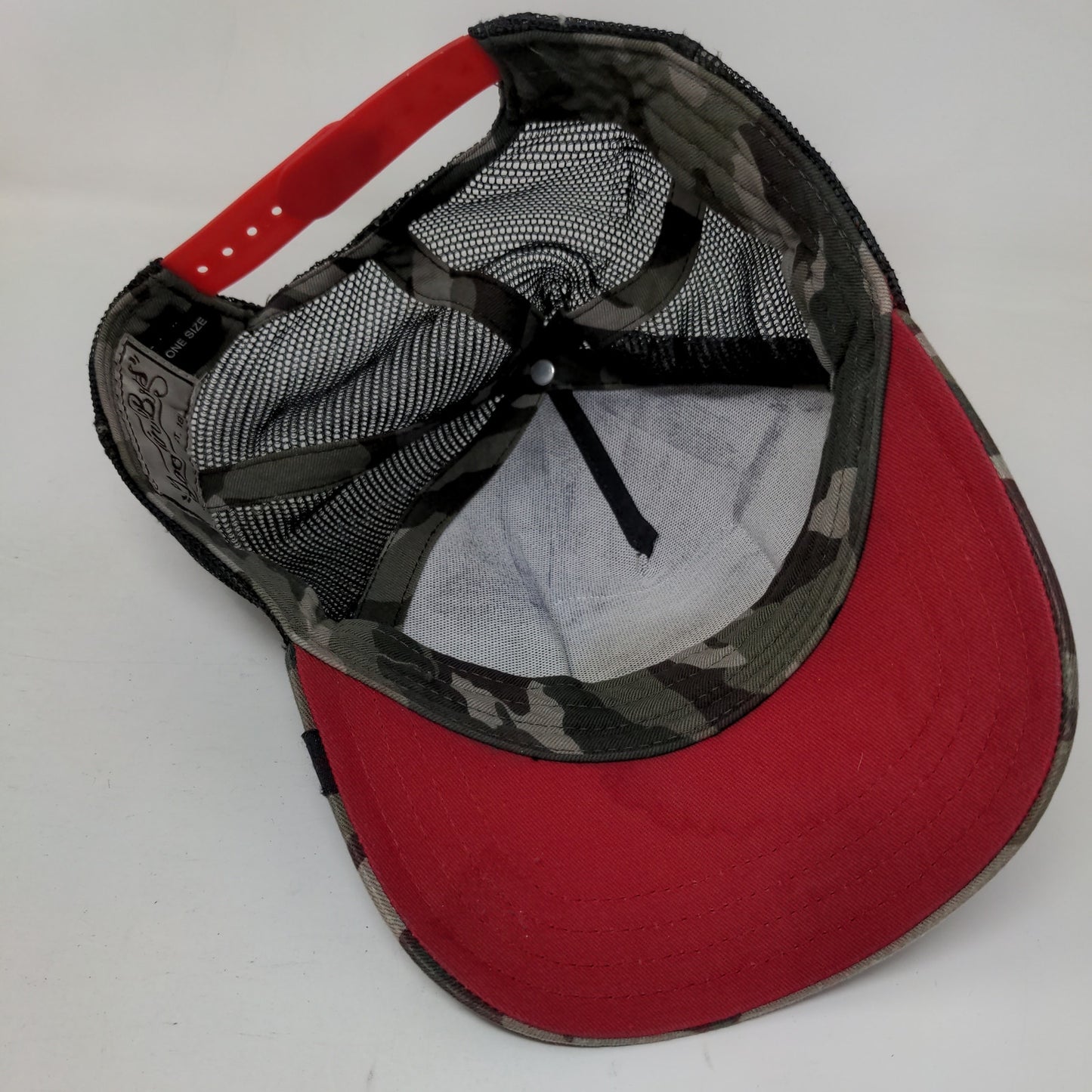 Goorin Bro's Snapback Mesh Back Trucker Camo Hat Rooster Patch Logo