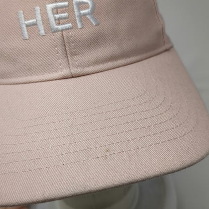 Burberry Baseball Cap Pink One Size HER Embroidery Slideback Hat Cotton Promo