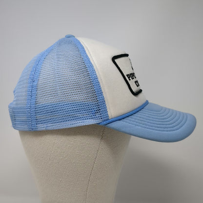 Spirit Trucker Hat Blue One Size Pipe Laying Expert Mesh Foam Snapback Rope