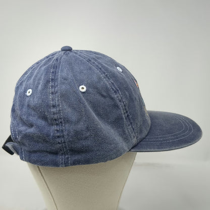Baseball Cap Blue One Size Sun Valley Embroidered Flowers Strapback Hat Idaho