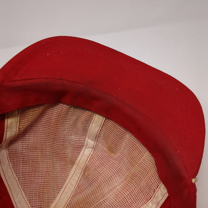 Unbranded Snapback Rope Hat Red One Size Adjustable Solid Patch Outdoor