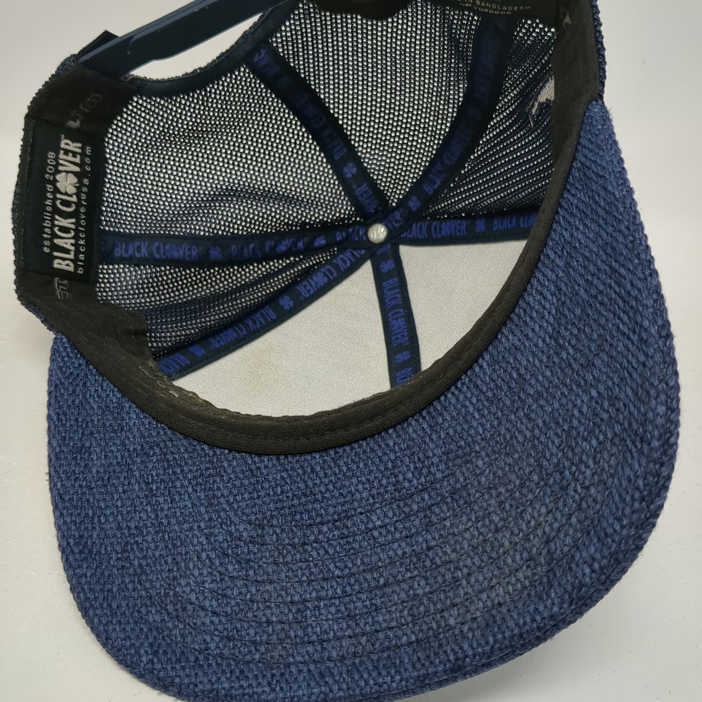 Black Clover Baseball Cap Blue One Size Idaho Live Lucky Mesh Snapback Hat Golf