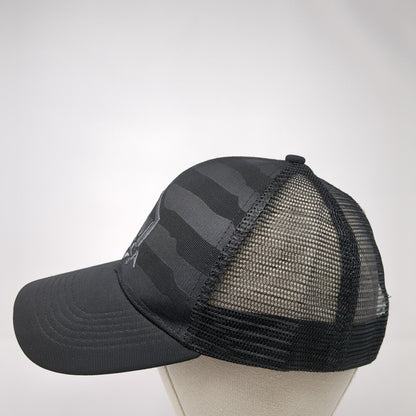 USCCA Snapback Trucker Hat Black One Size Adjustable Embroidered Mesh Back