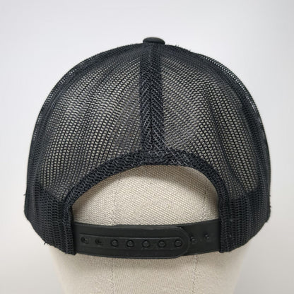 Brixton Trucker Hat Black One Size Mesh Back Snapback Logo Patch Flat Brim Mfg