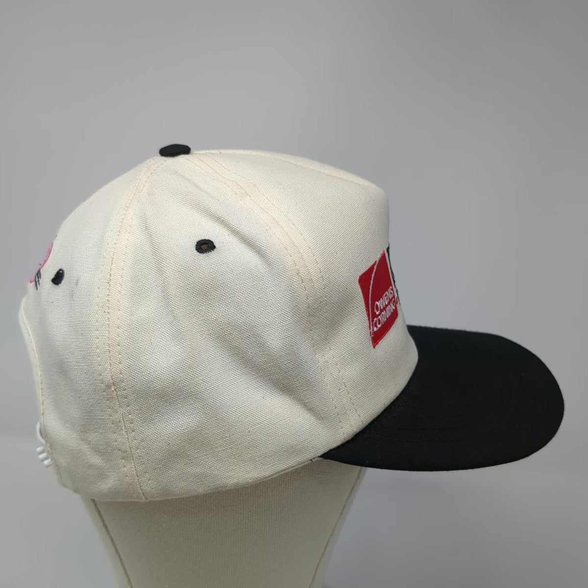 5 Panel Beige Black One Size Owens Corning Luminess Pink Panther USA 1995 Hat