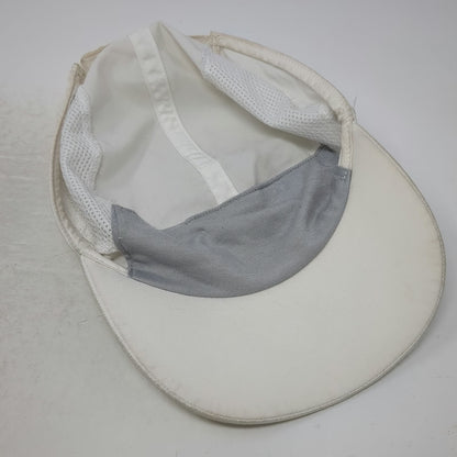 Under Armour White One Size 5 Panel Hat Mesh Strapback Reflective Logo