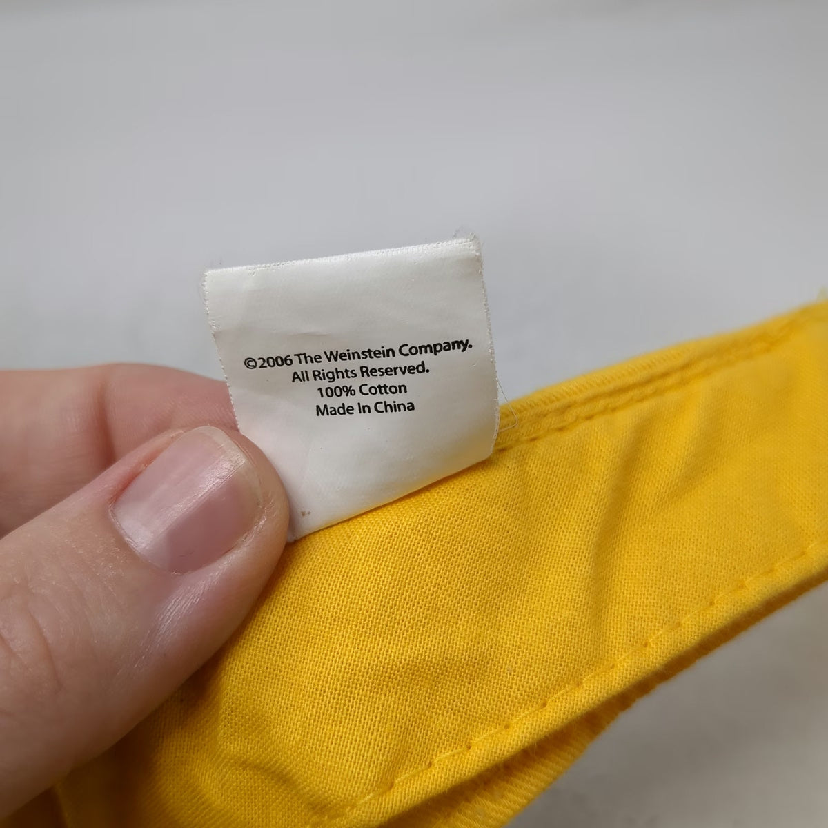 Mooby's Weinstein Co Yellow Visor One Size Strapback Cotton Embroidered Hat