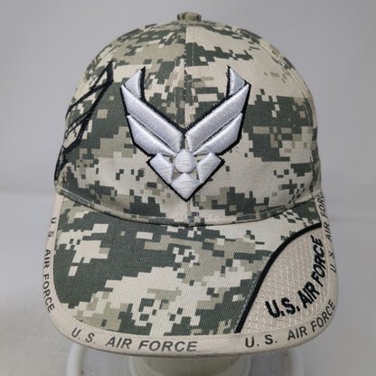 K&S Unique Baseball Cap Green One Size Digital Camo US Air Force Embroidered Hat