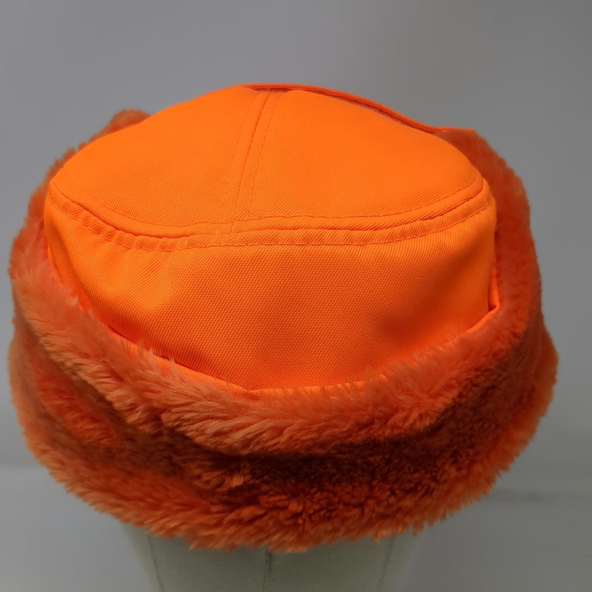 Outdoor Cap Trapper Cap Orange One Size Hat Faux Fur Ear Flaps Hunting Green
