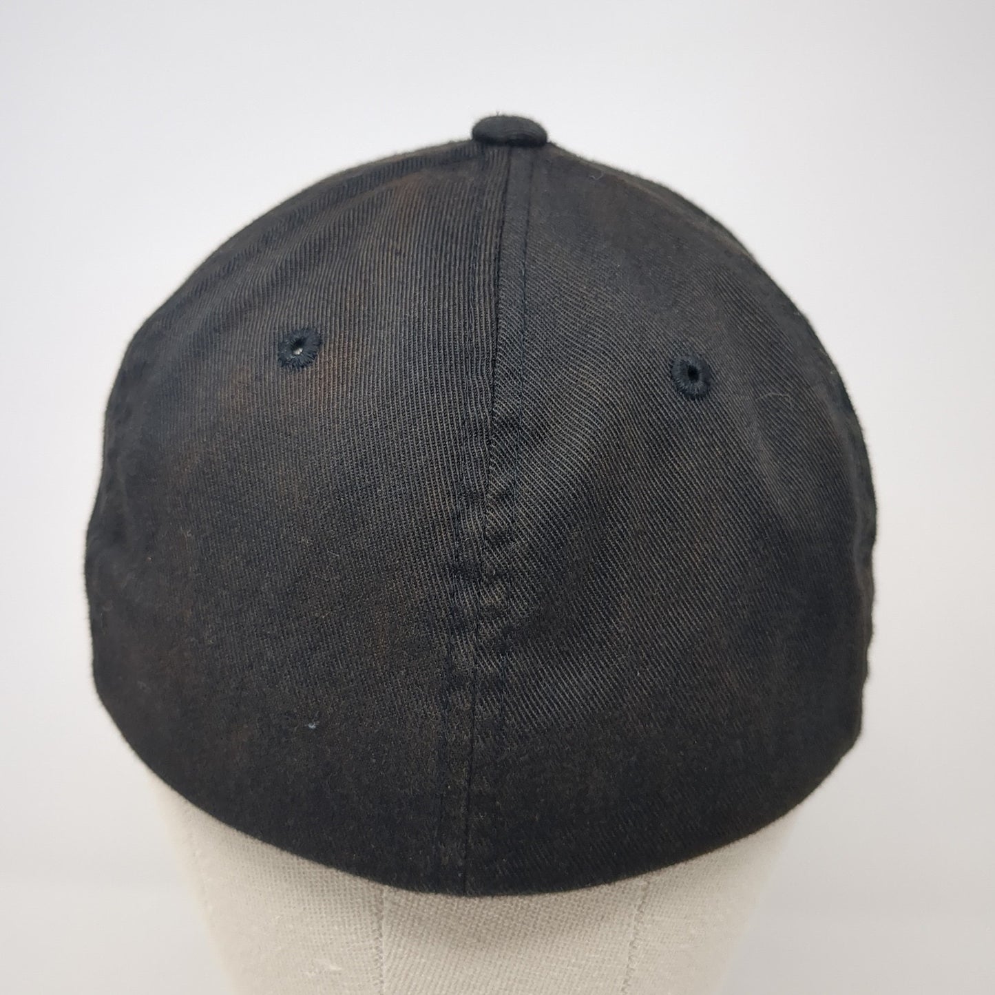 WM Logo Fitted Hat Black Medium Stretch Flexfit Solid Port Authority