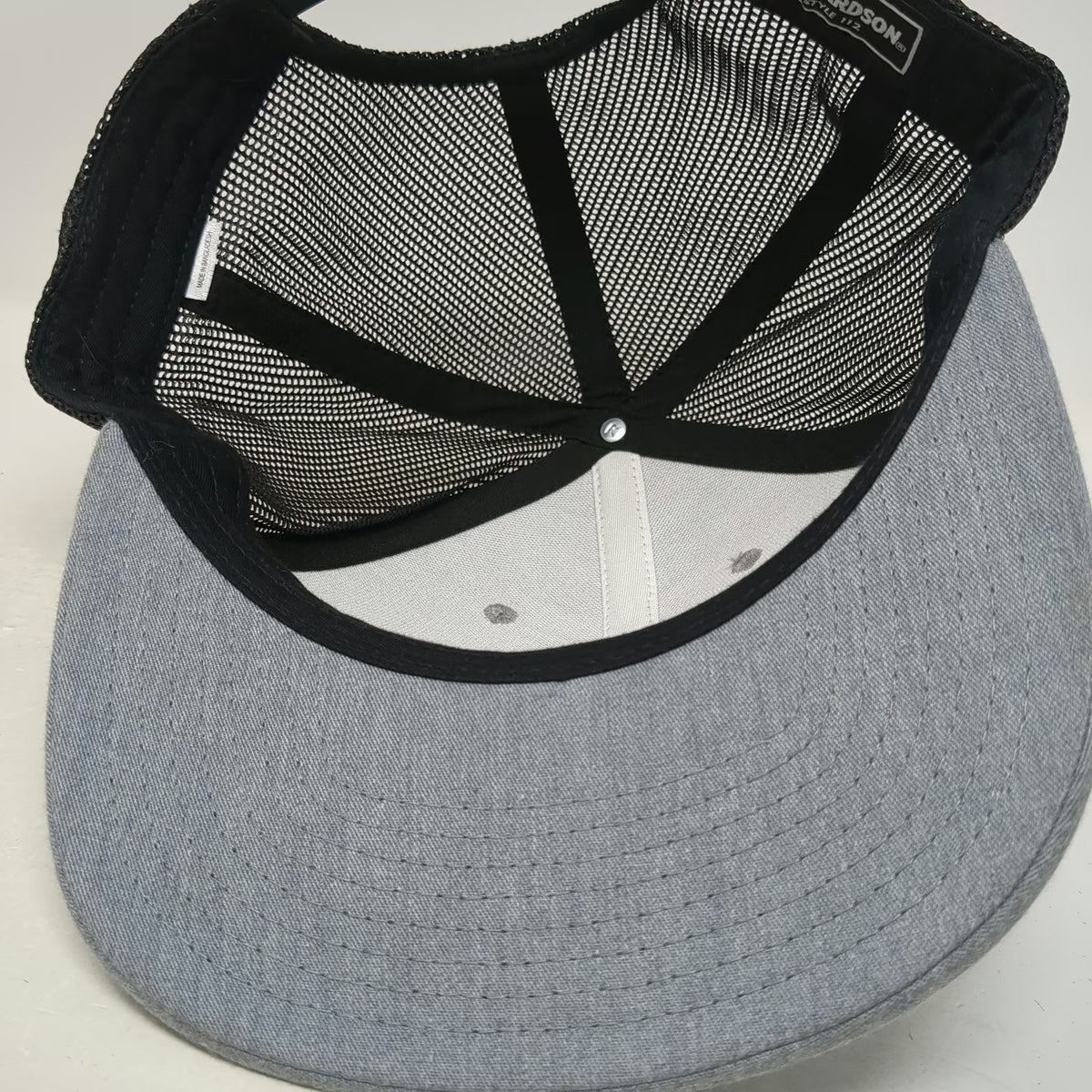 Richardson Trucker Hat Gray One Size Mesh Snapback 112 Potter Logo Embroidered