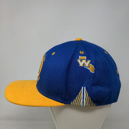 Mitchell & Ness Men's Snapback Hat Blue Yellow Embroidered Golden State Warriors