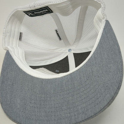 Richardson Baseball Cap Gray White M Mesh Back Stretch Fit Sloan Structured Hat