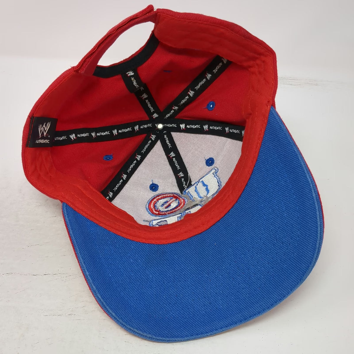 WWE Baseball Cap Red One Size John Cena You Cant See Me Hustle Loyalty Hat