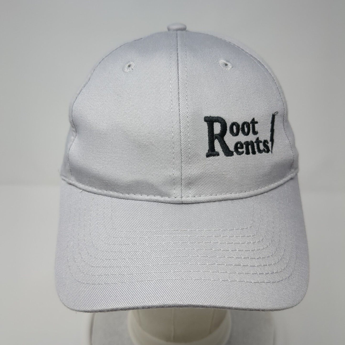 Root Rents Strapback Hat Gray One Size Adjustable Embroidered Port & Company