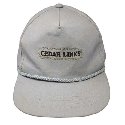 Town Talk 5 Panel Gray Hat One Size Snapback Rope Green Underbrim Cedar Links