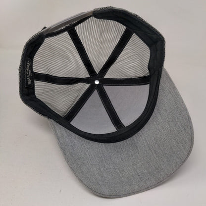 Billabong Snapback Trucker Hat Gray One Size Adjustable Mesh Back 6 Panel