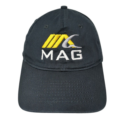 MAG Strapback Hat Blue One Size Adjustable Embroidered Port & Company