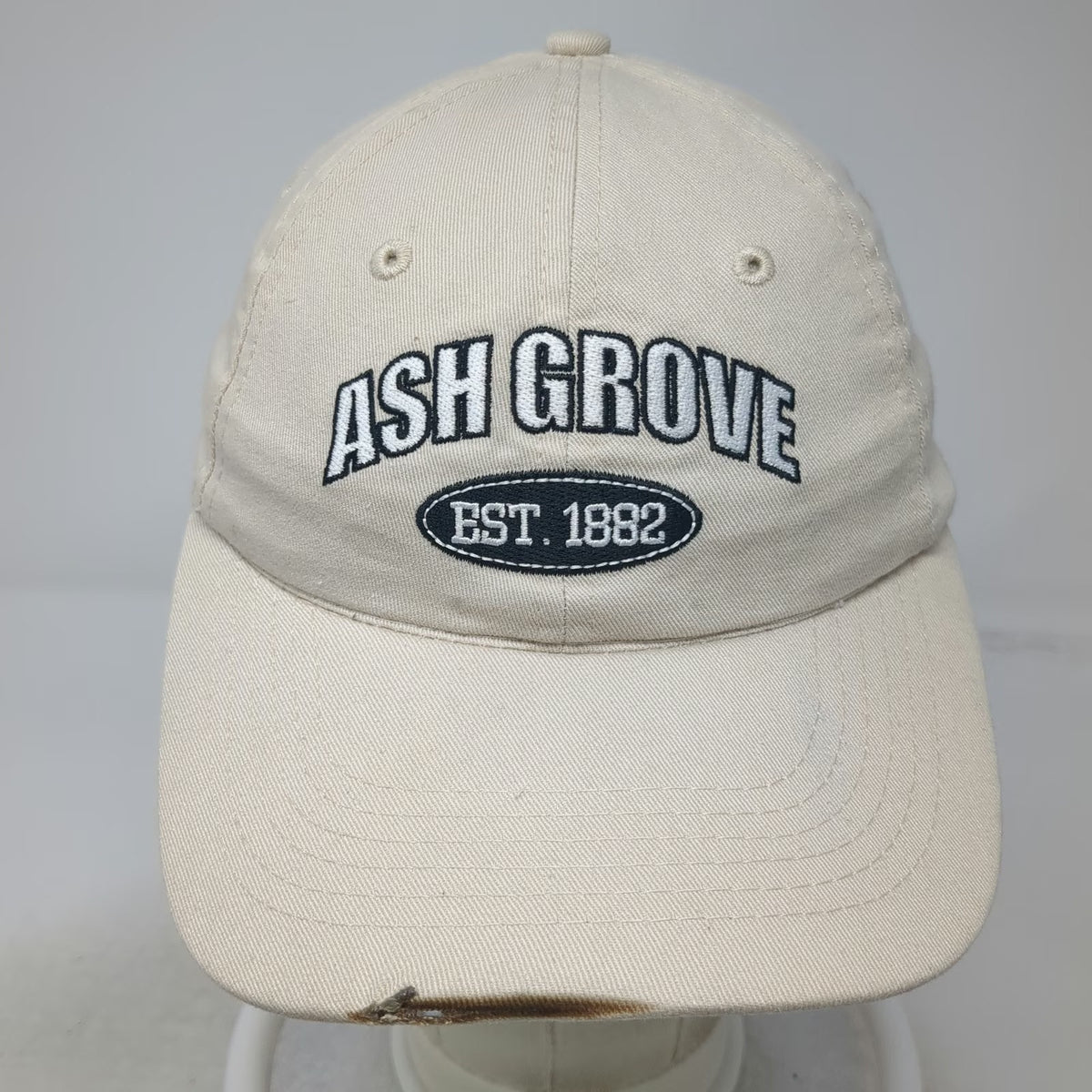 Graffiti Baseball Cap Beige One Size Slideback Cotton Ash Grove Est 1882 Hat