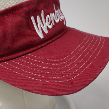 Adams Wendy's Dave Thomas Foundation Red Visor Hat One Size Cotton Strapback