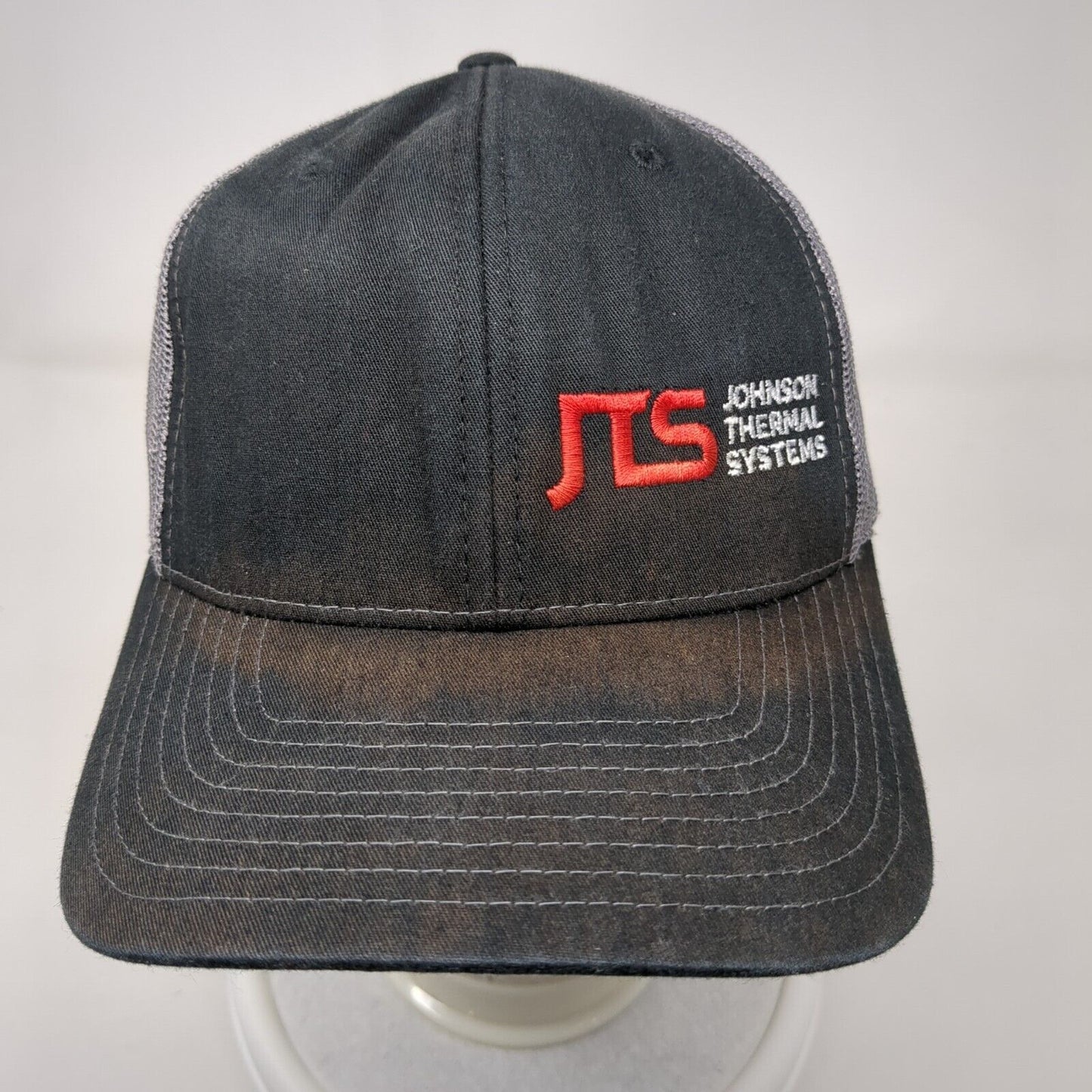 JTS Johnson Thermal Systems Snapback Trucker Hat Black OSFA Mesh Back Richardson