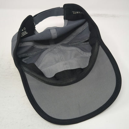 Adidas Baseball Cap Gray One Size Climalite Performance Strapback Mesh Vents Hat