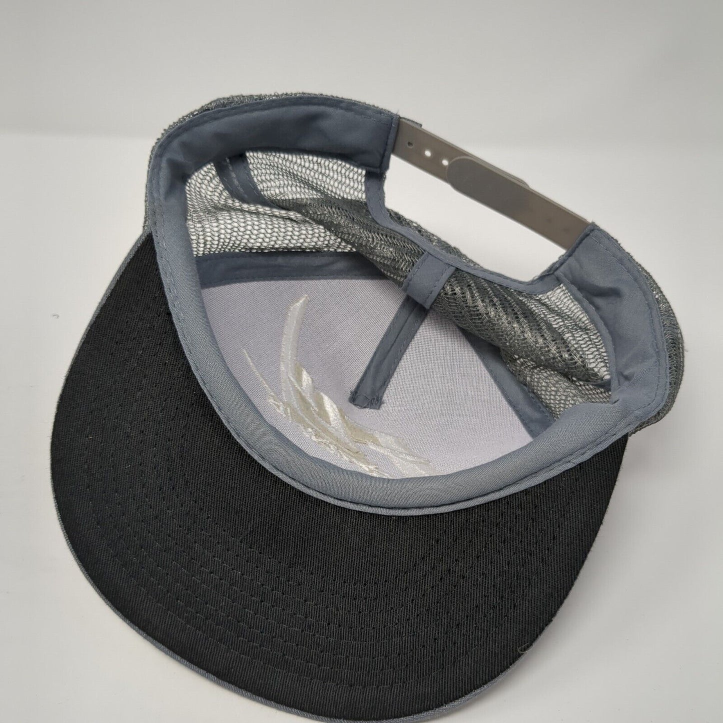 Fly Racing Snapback Mesh Back Trucker Hat Gray One Size Embroidered