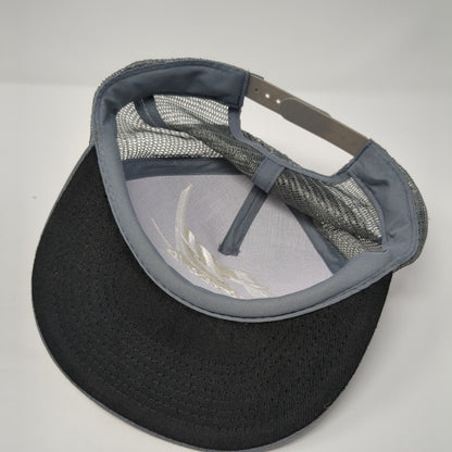 Fly Racing Snapback Mesh Back Trucker Hat Gray One Size Embroidered