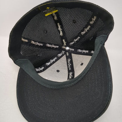 MacGregor Baseball Cap Black XL Fitted Mesh Stretch Fit VIP Golf Hat Performance