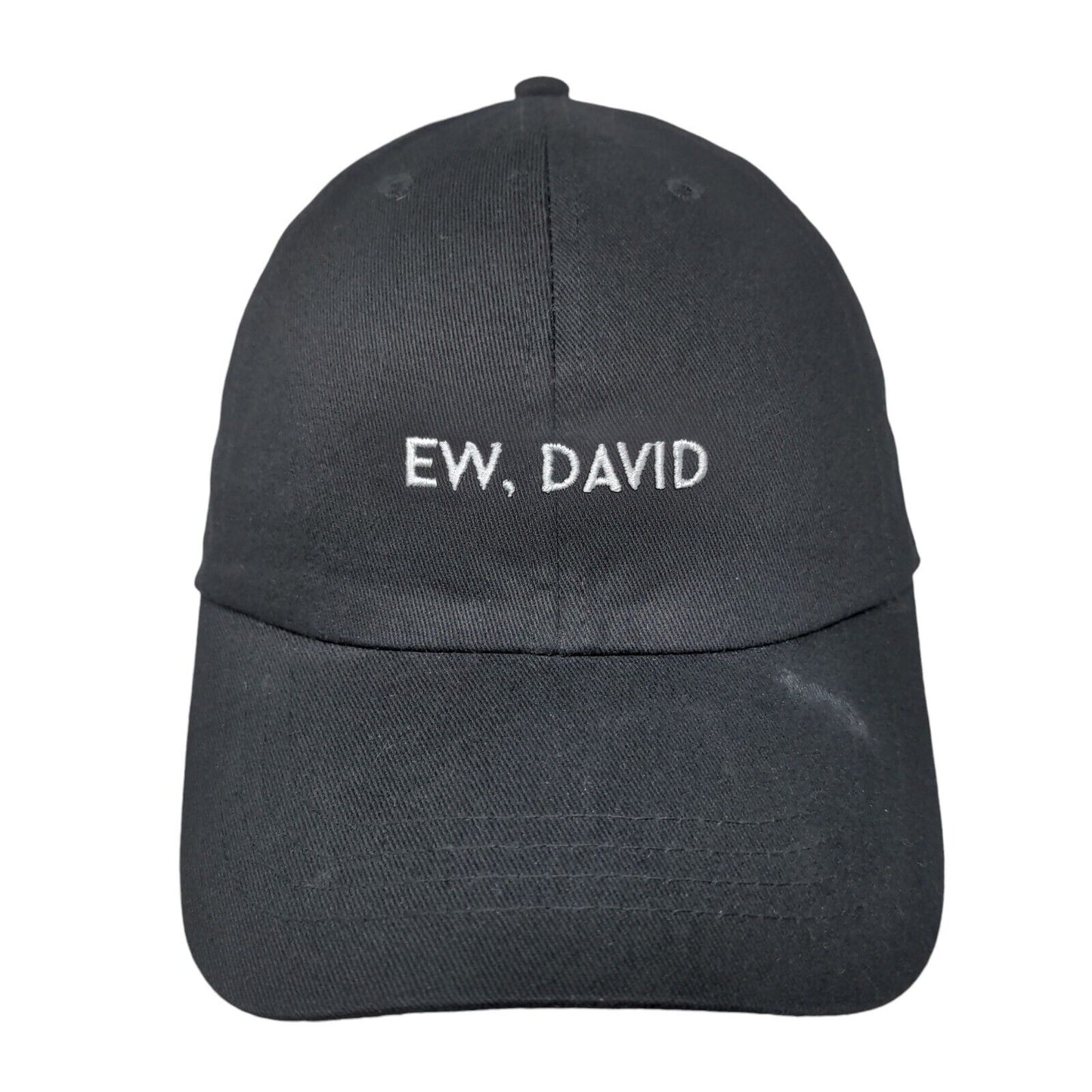 Ew, David Slideback Hat Black One Size Embroidered Schitt's Creek