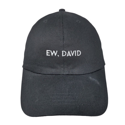 Ew, David Slideback Hat Black One Size Embroidered Schitt's Creek