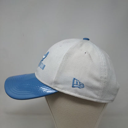 New Era Mens Strapback Hat White Blue OSFA Chicago Bulls 9Forty Mirrored Text